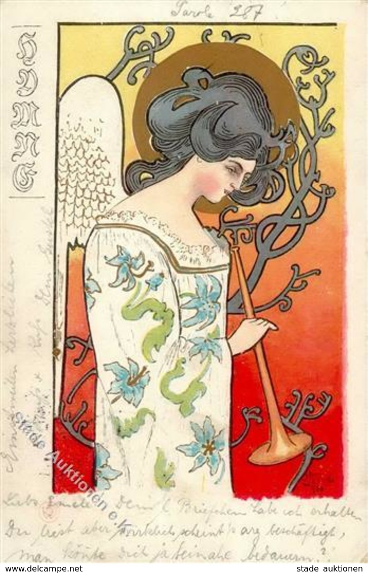 Jugendstil Frau  Künstlerkarte 1902 I-II Art Nouveau - Ohne Zuordnung