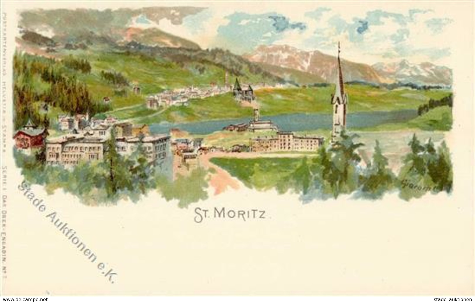 Giacometti, Giovanni St. Moritz Künstler-Karte I-II - Unclassified