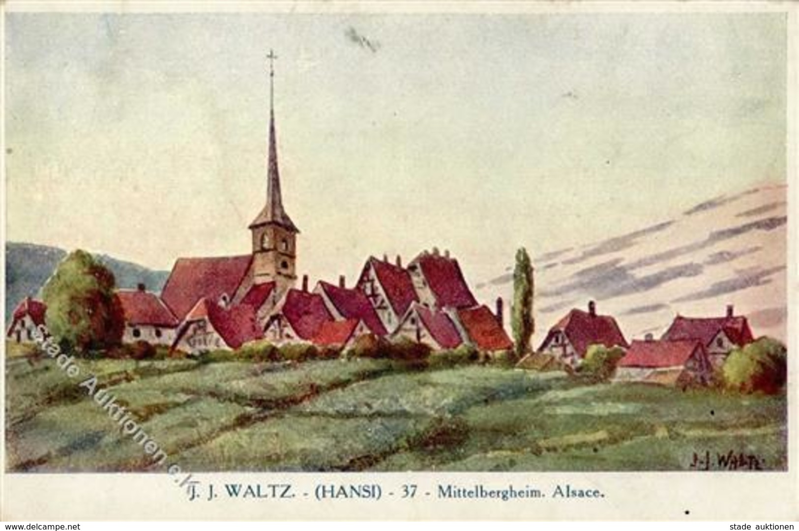 Hansi (Waltz) Mittelbergheim Künstlerkarte 1918 I-II - Unclassified