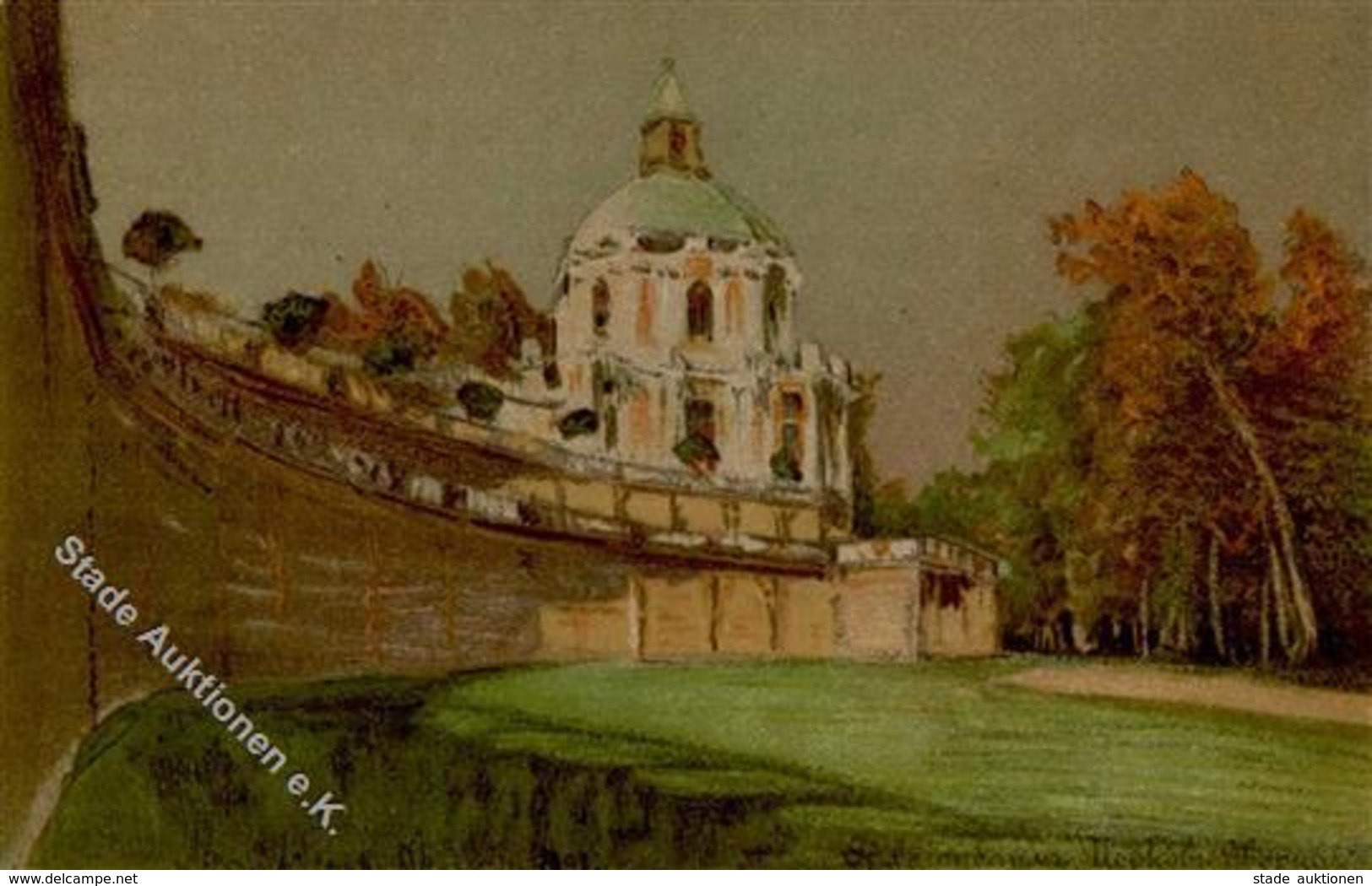 Kunst Russland Benois, A. Oranienbaum Künstlerkarte I-II (Ecke Beschädigt) - Ohne Zuordnung