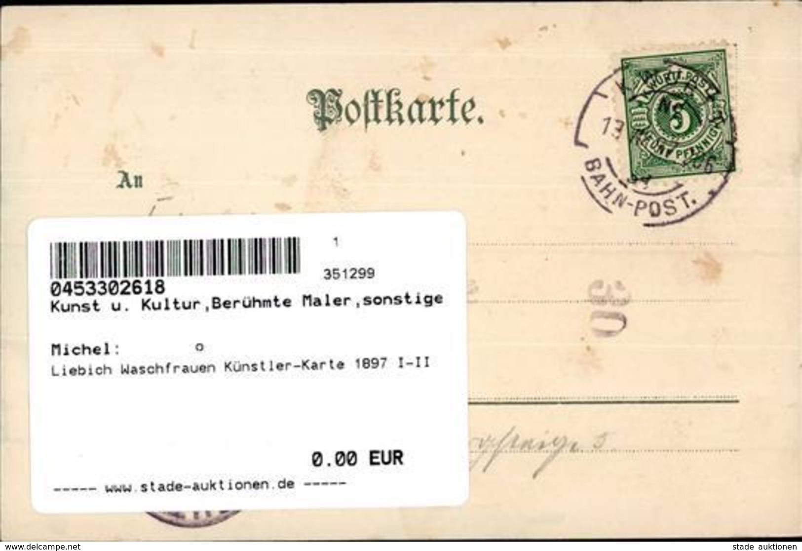 Liebich Waschfrauen Künstler-Karte 1897 I-II - Ohne Zuordnung