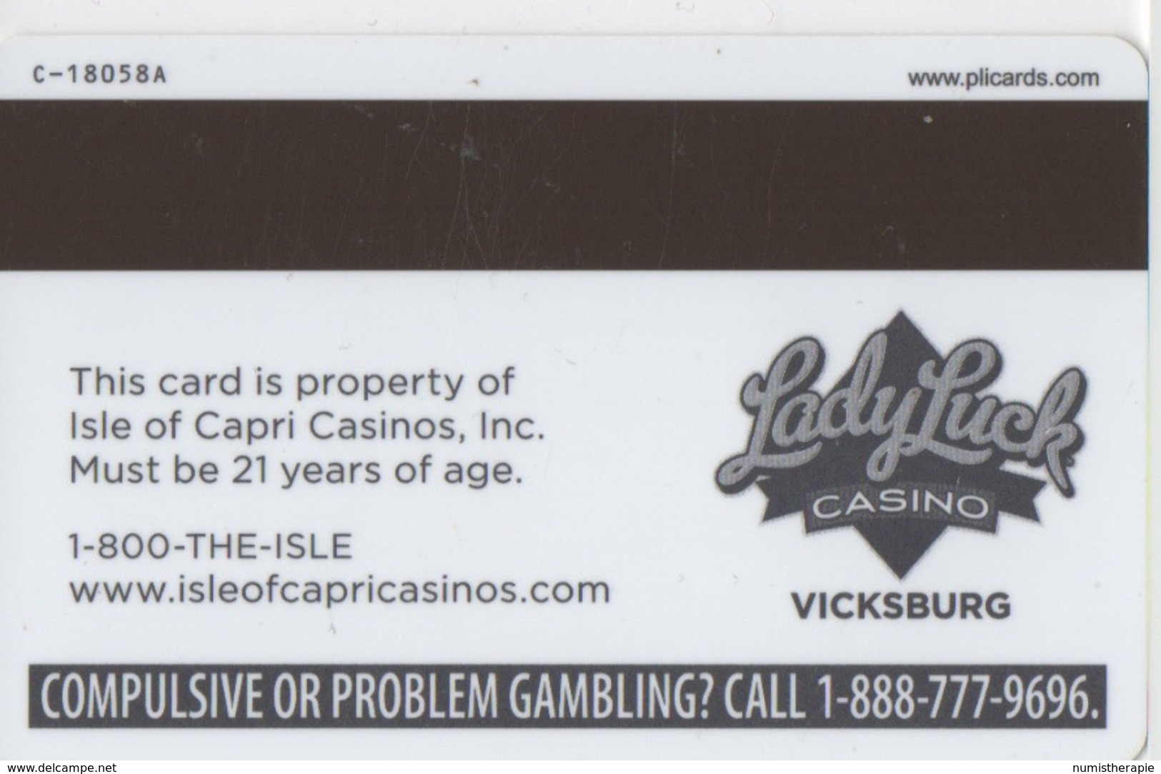 Carte Clé Hôtel Avec Casino Adjoint : Lady Luck Casino Vicksburg : Welcome Play More Be Happy - Cartes D'hotel