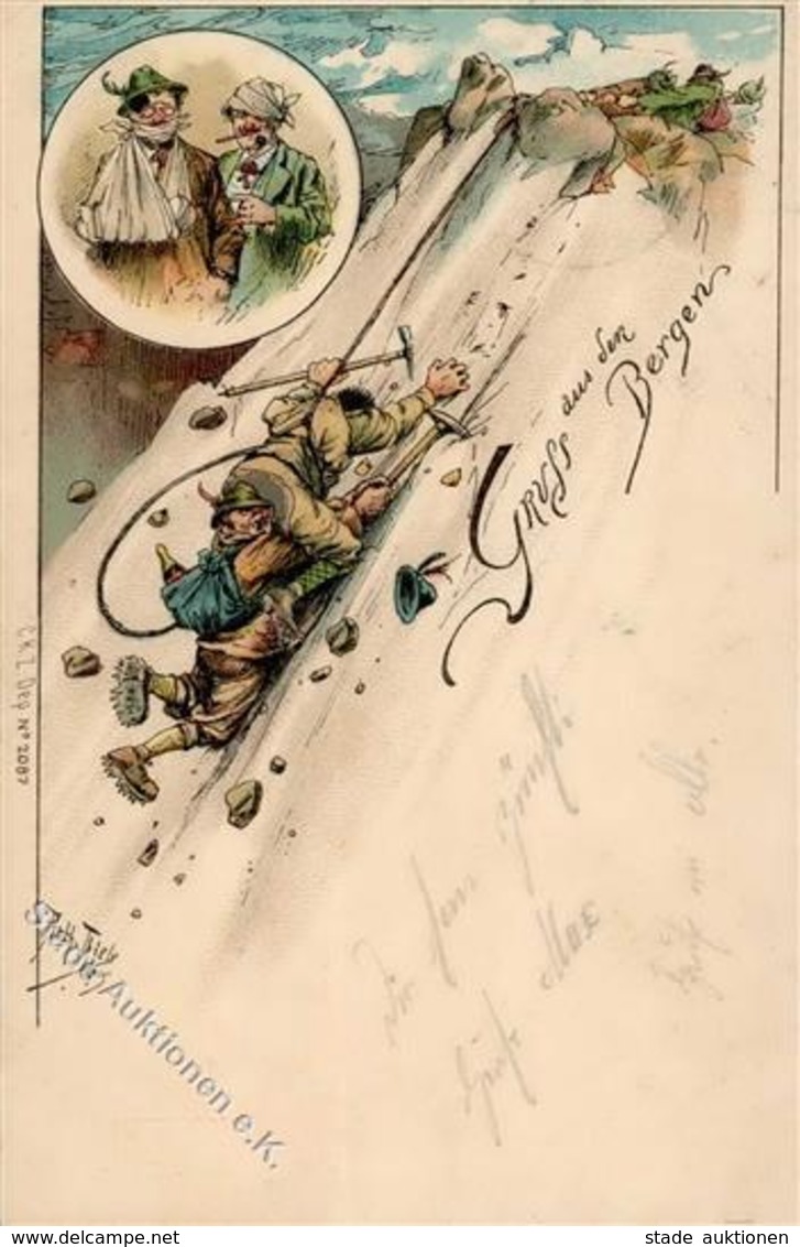 Thiele, Arthur Gruß Aus Den Bergen Künstler-Karte 1902 I-II - Thiele, Arthur