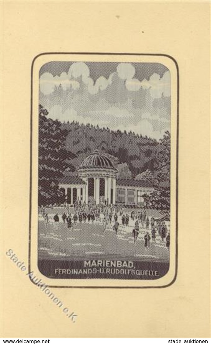 Seide Marianske Lazne  Tschechien Gewebt Ferdinands U. Rudolfsquelle I-II Soie - Sonstige & Ohne Zuordnung