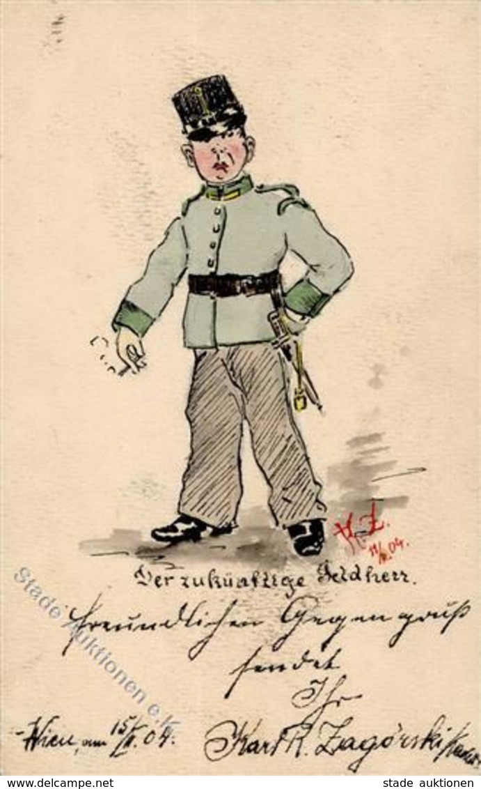 Handgemalt Soldat Sign. Zagowski, Karl Künstlerkarte I-II Peint à La Main - Other & Unclassified