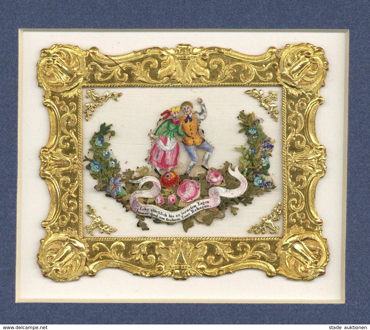 Freundschaftsbild Biedermeier Ca. 1825 Ca. 8,5 X 7 Cm Im Passepartout I-II - Sonstige & Ohne Zuordnung