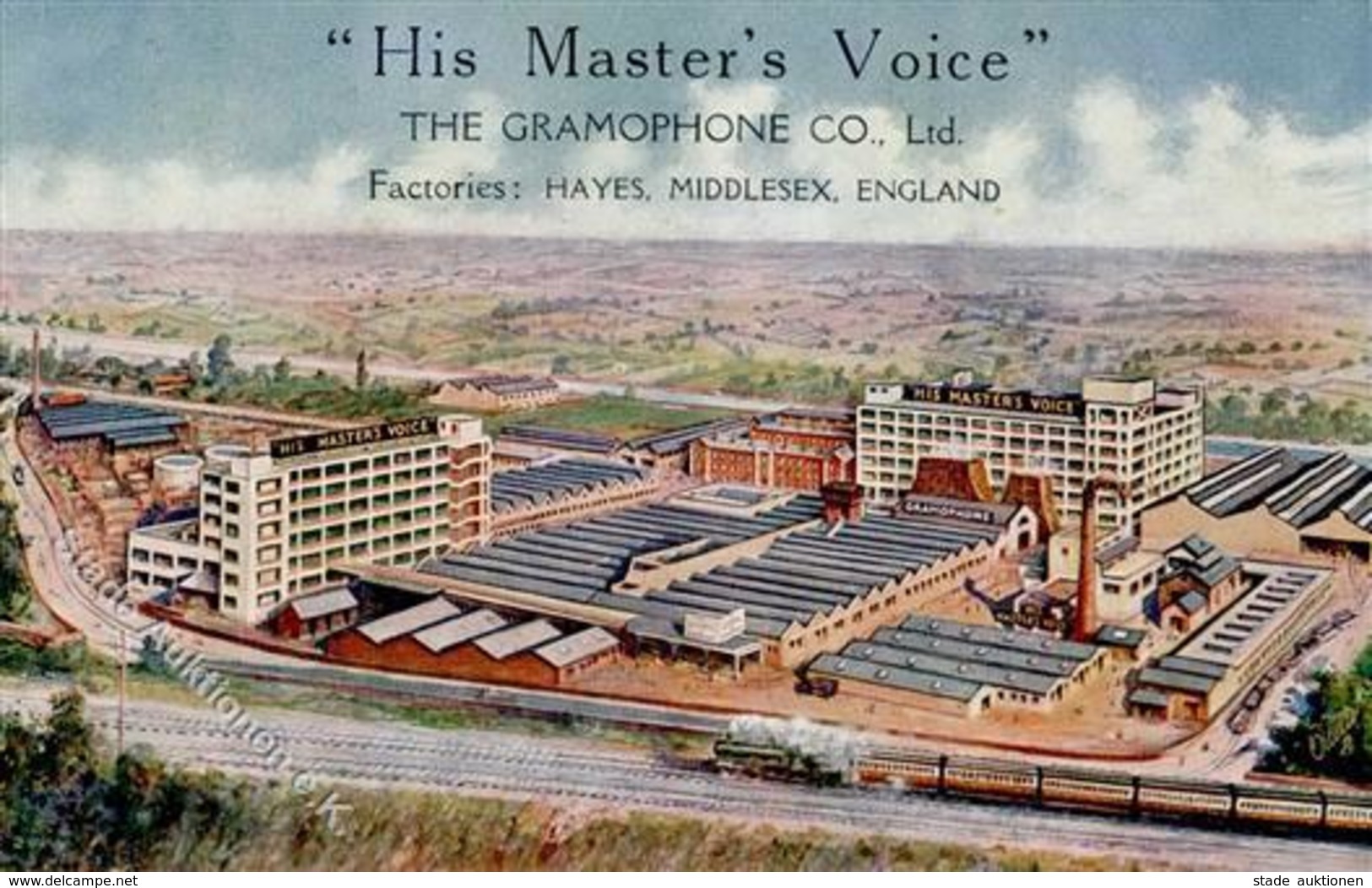 Plattenspieler His Masters Voice Fabrik Eisenbahn England I-II Chemin De Fer - Other & Unclassified