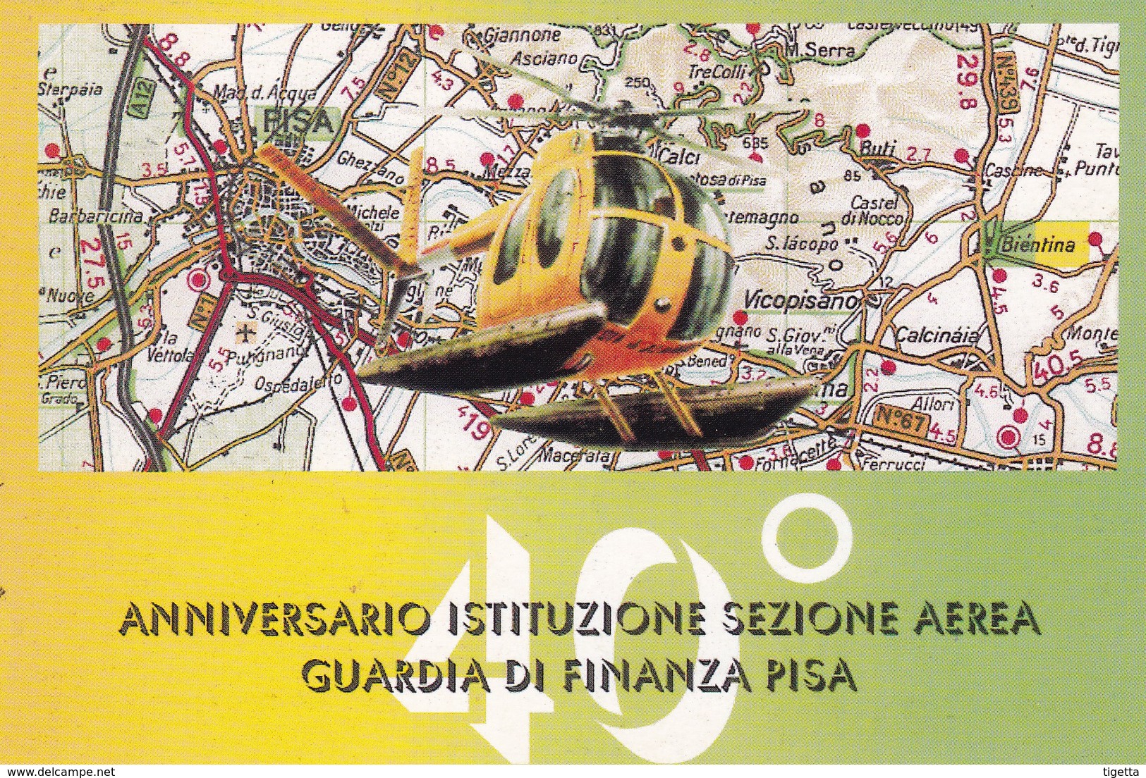 ITALIA  MARCOFILIA PISA 40° ANNIVERSARIO ISTITUZIONE SEZIONE AEREA DISPACCIO STR. PER BIENTINA 1998 - Autres & Non Classés