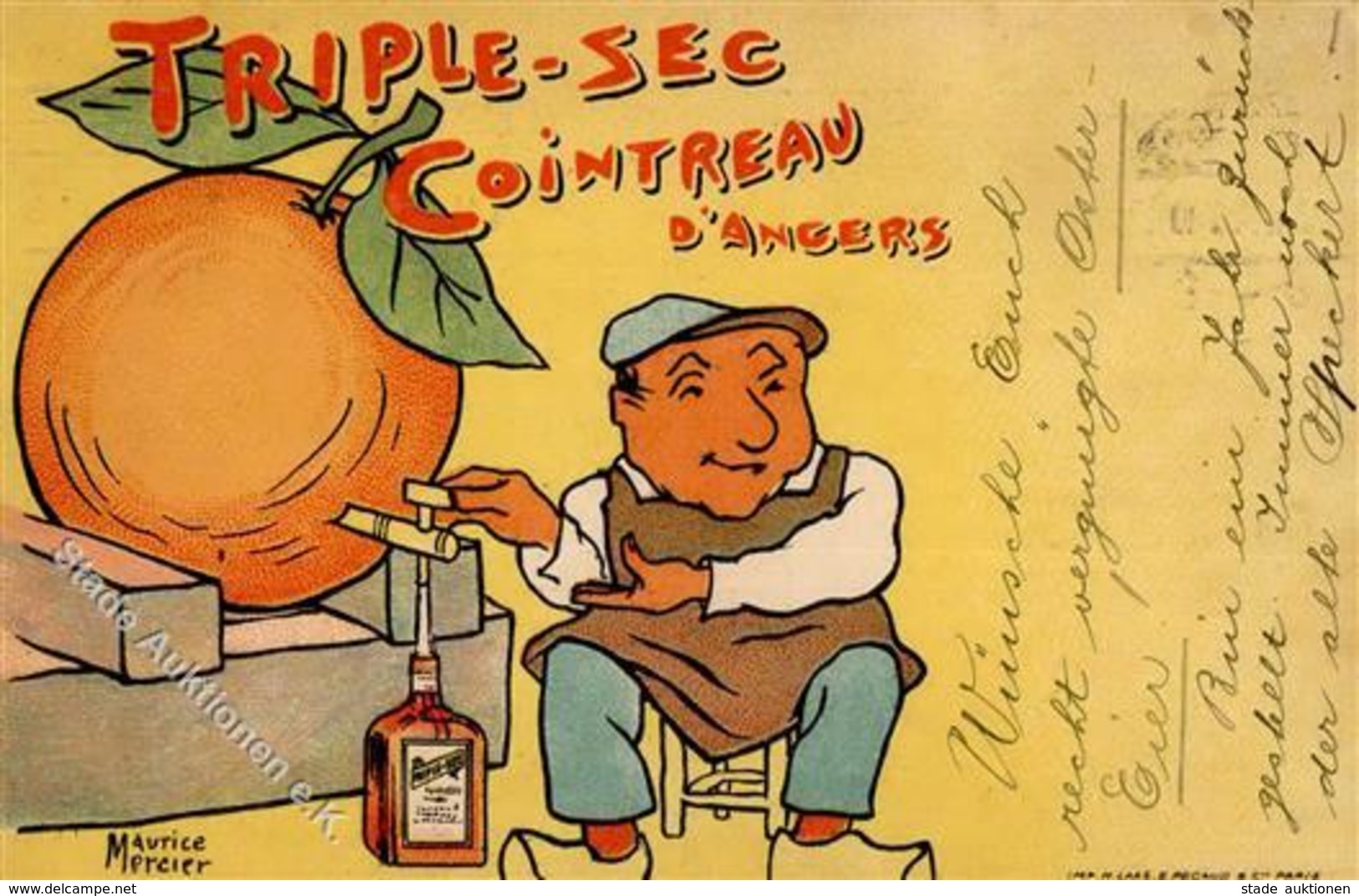 COINTREAU D`ANGERS - Triple-Sec  Sign. Maurice Mercier I-II - Advertising