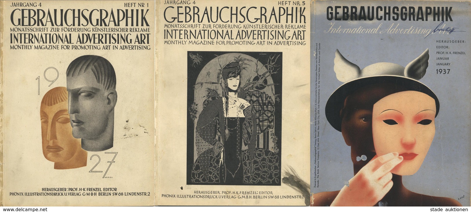 Werbung Kunst Partie Mit 31 Heften Gebrauchsgraphik 20'er Und 30'er Jahre Dabei 2 Hefte Aus Den 60'er Jahren Sehr Viele  - Publicité