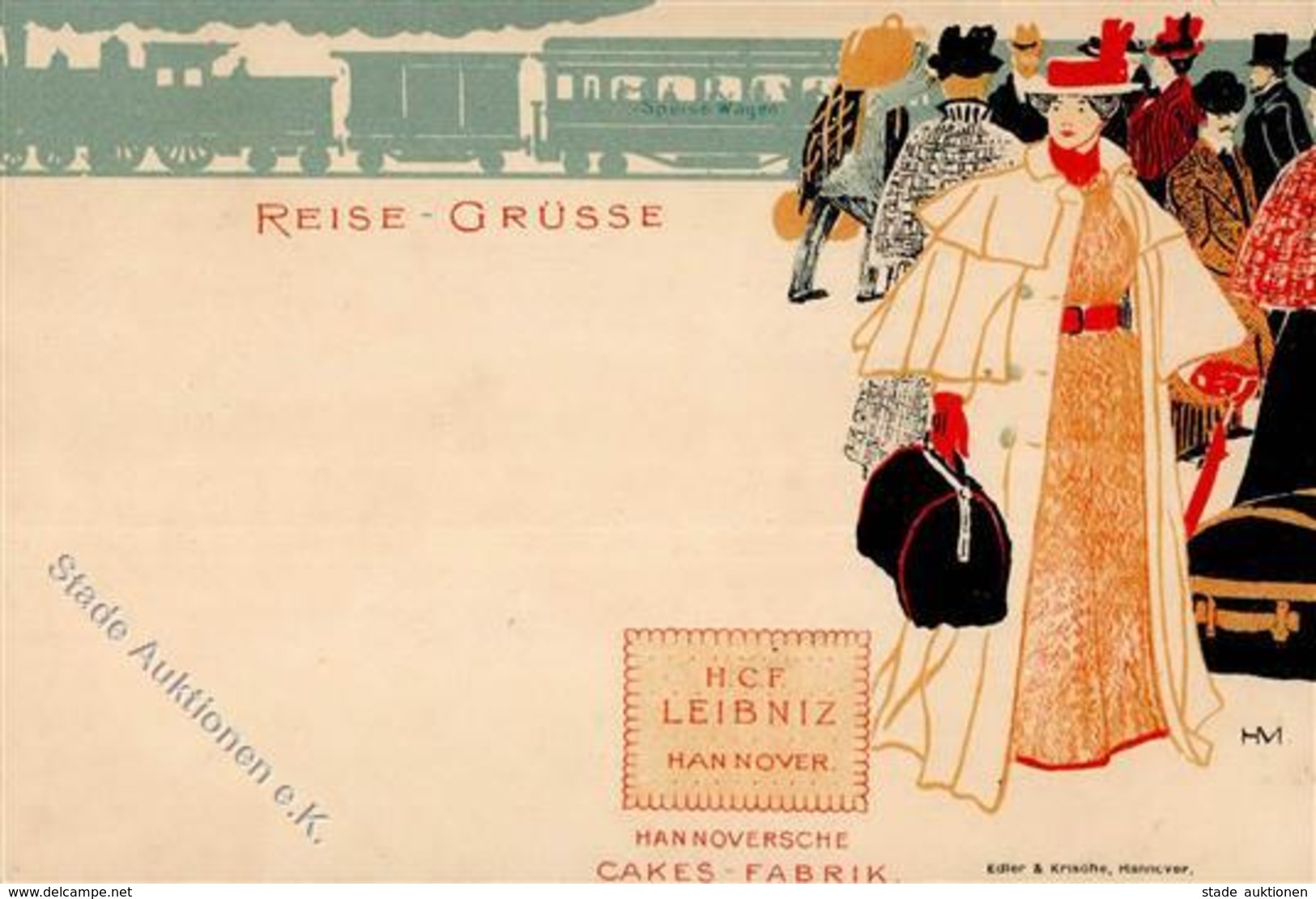 Werbung Bahlsen Keks Leibniz Keks Eisenbahn I-II Chemin De Fer Publicite - Werbepostkarten