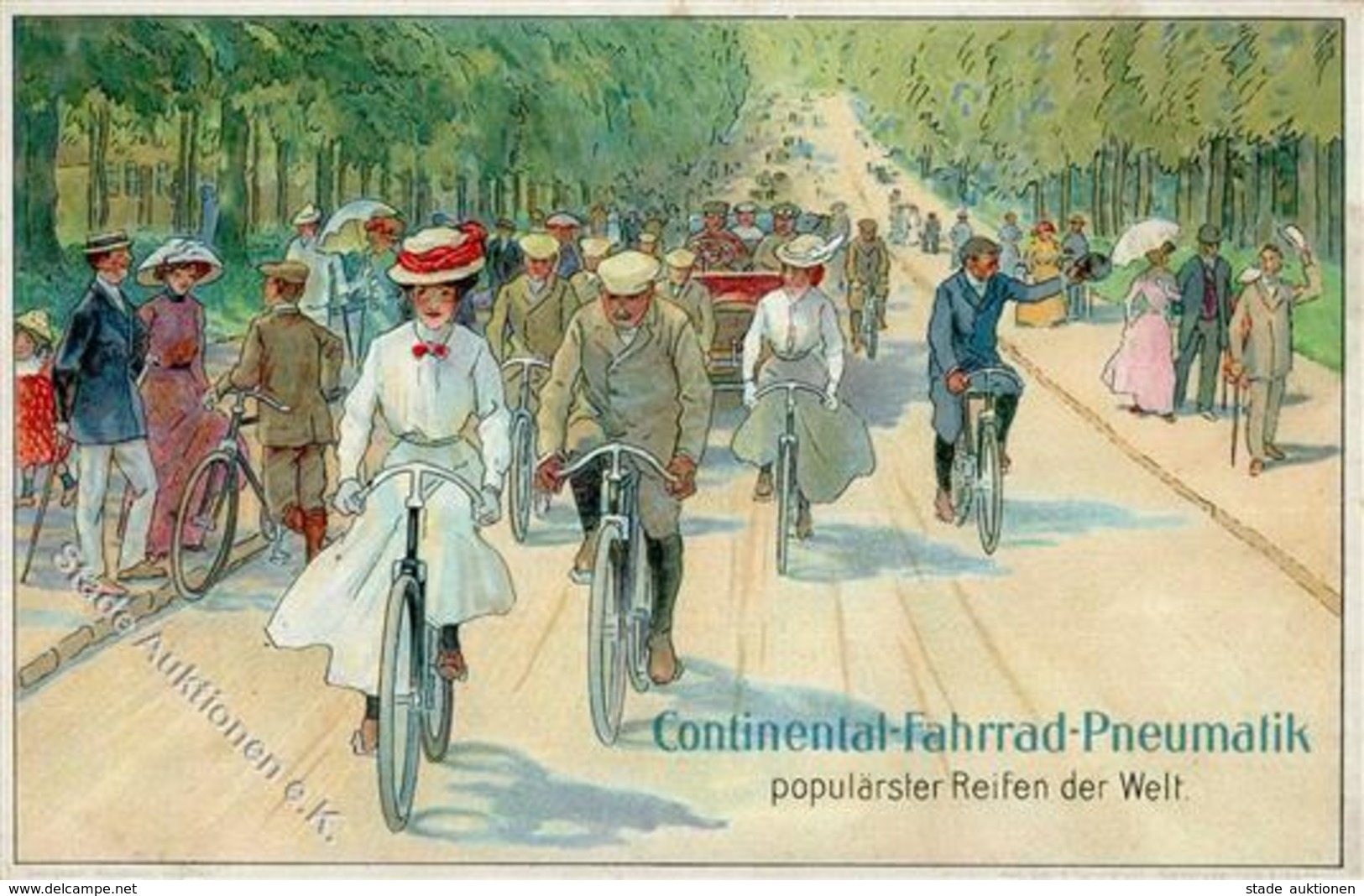 Continental Fahrrad Pneumatic Werbe AK I-II Cycles - Advertising