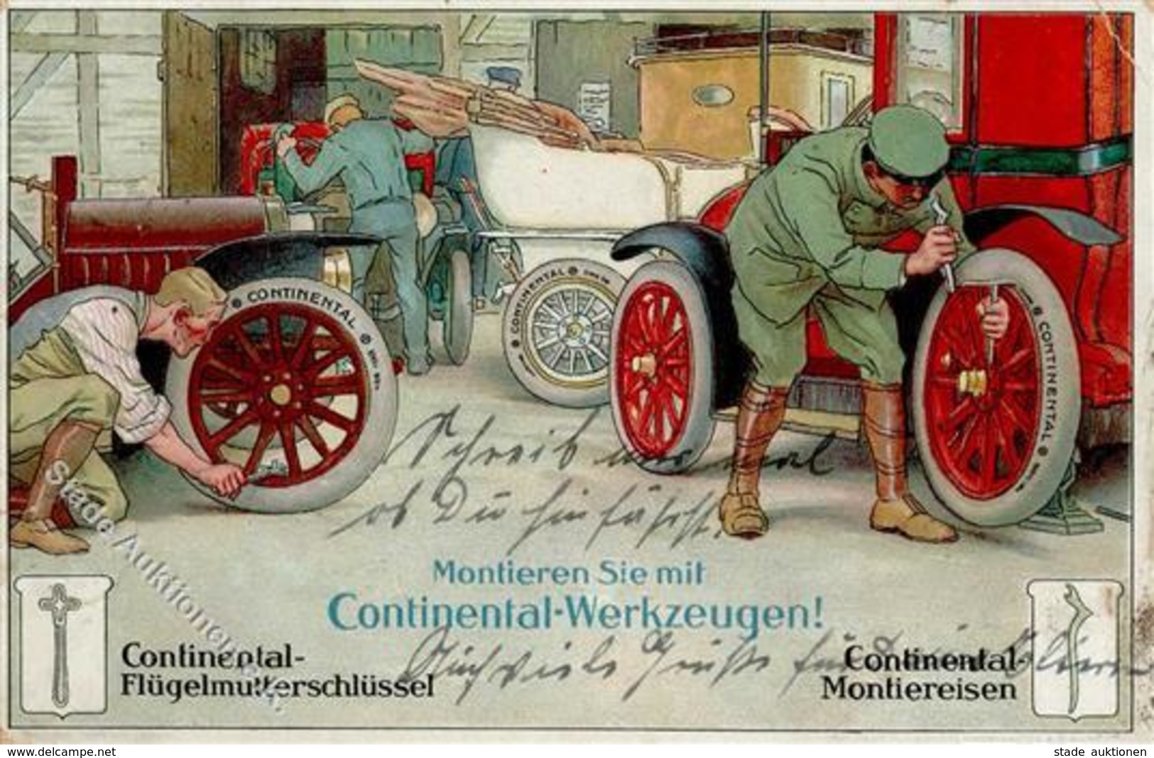 Continental Werkzeuge Auto Werkstatt  Werbe AK 1913 I-II (Eckbug) - Advertising