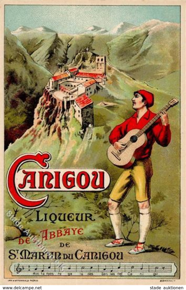 Alkoholwerbung Canigou Liqueur Del Abbaye I-II - Werbepostkarten