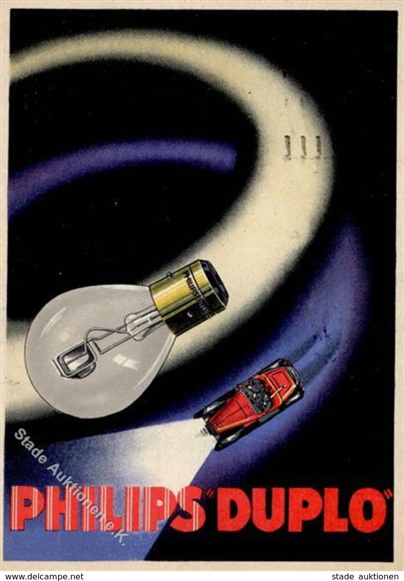 Lampe Philips Duplo I-II - Werbepostkarten