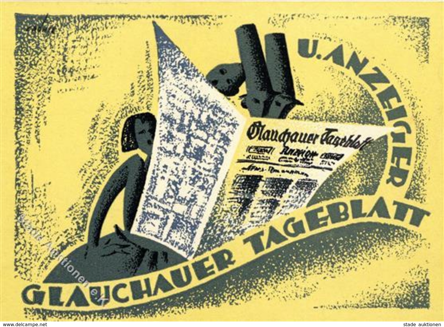 Zeitung Glauchauer Tageblatt Werbe-Karte I-II (keine Ak-Einteilung) Journal - Other & Unclassified