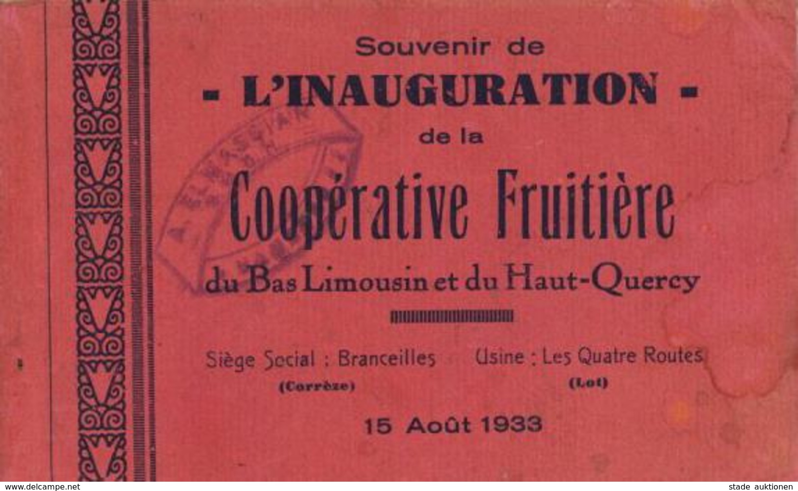 Landwirtschaft AK-Heft Mit 20 Stück L'Inauguration De La Cooperative Fruitiere II (fleckig) Paysans - Exhibitions