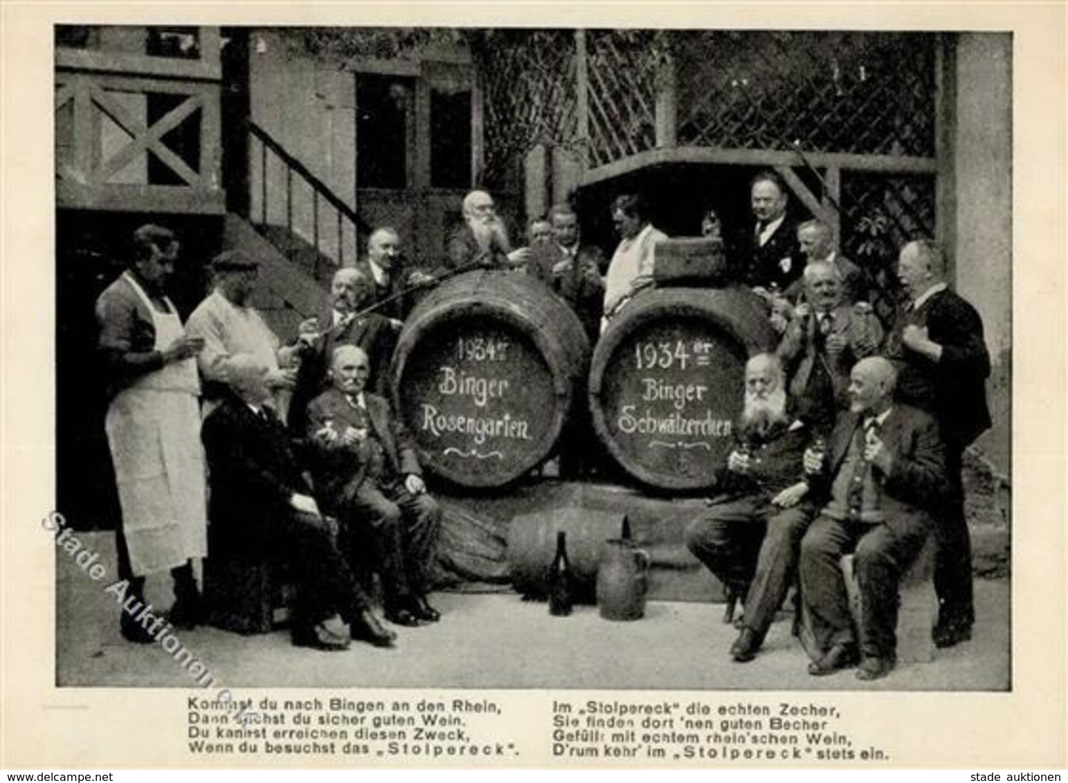 WEIN - 1934er Weinprobe Im STOLPERECK BINGEN I-II - Ausstellungen