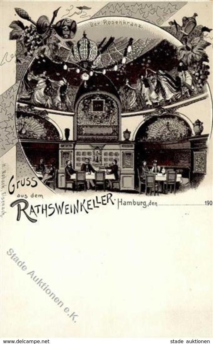 WEIN - Litho RATHSWEINKELLER HAMBURG I - Ausstellungen