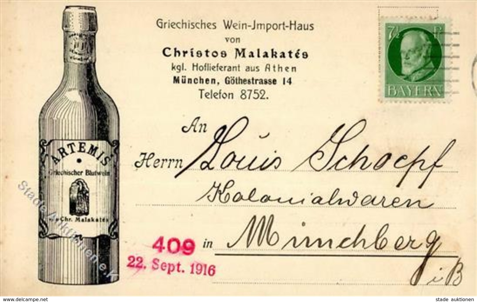 WEIN - MÜNCHEN - ARTEMIS Griechischer Blutwein - Wein-Importhaus Malakates I Vigne - Expositions