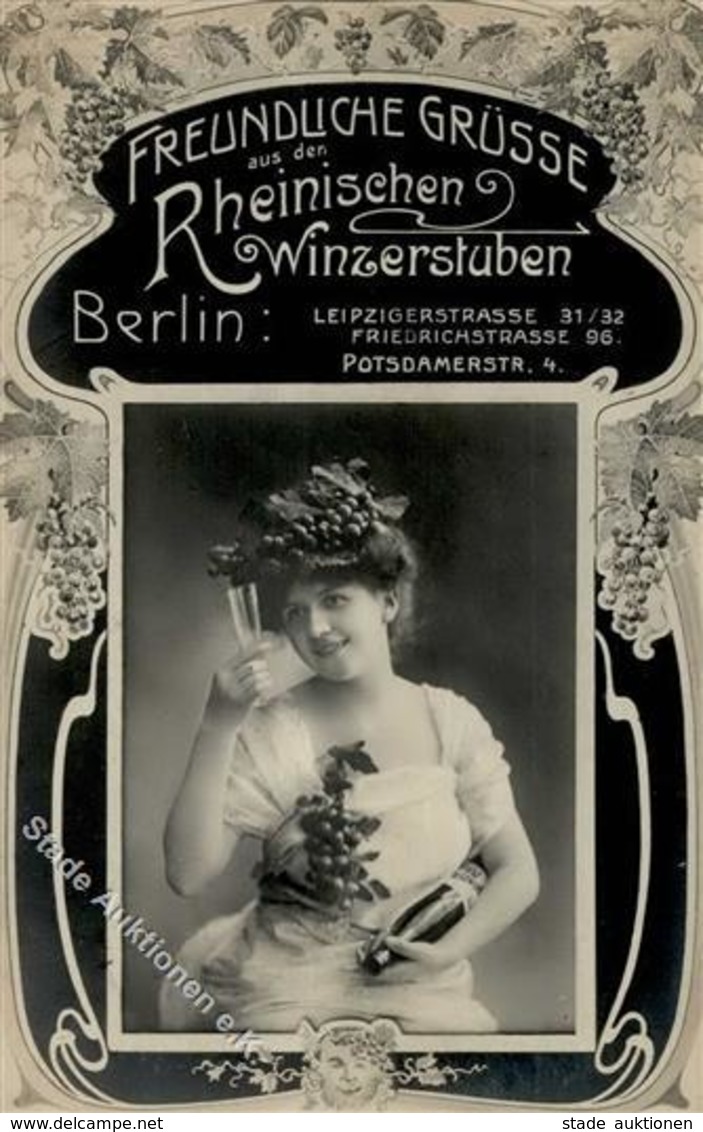 Wein Berlin (1000) Rheinische Winzerstuben 1908 I-II Vigne - Exhibitions