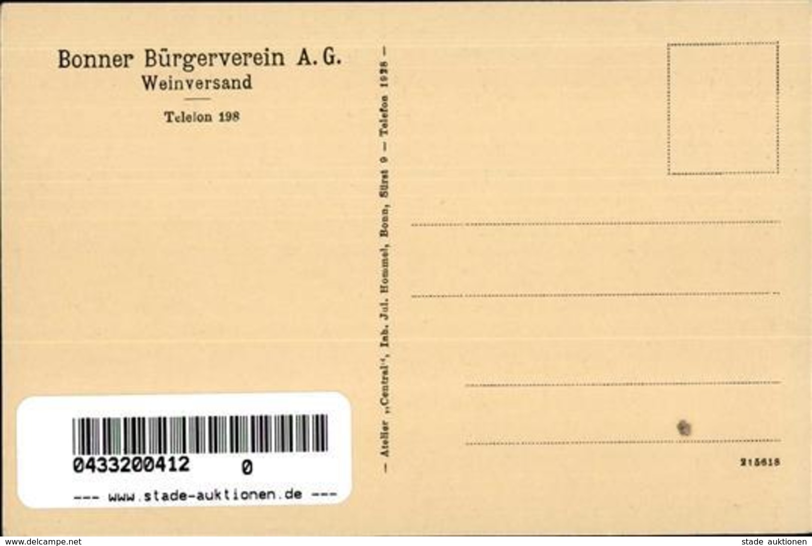 Wein Bonner Bürgerverein Weinversand I-II Vigne - Ausstellungen