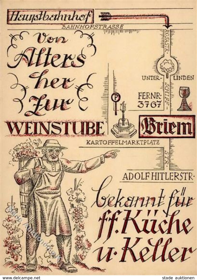 Wein Freiburg (7800) Weinstube Briem  I-II Vigne - Exhibitions