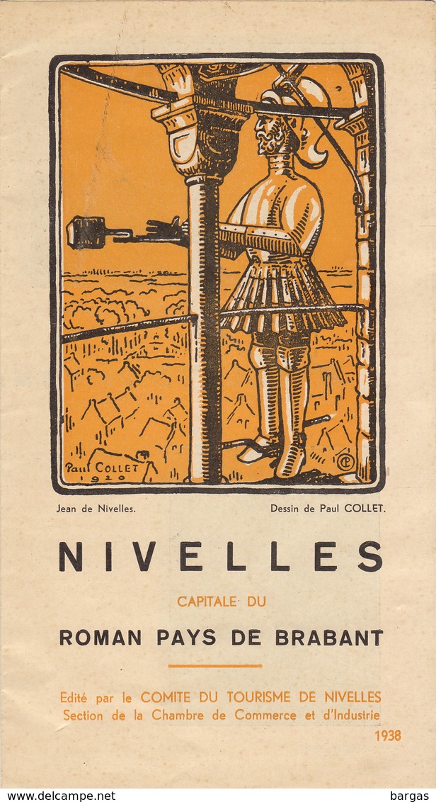 Dépliant Touristique De Nivelles 1938 En 4 Volets - Dépliants Touristiques