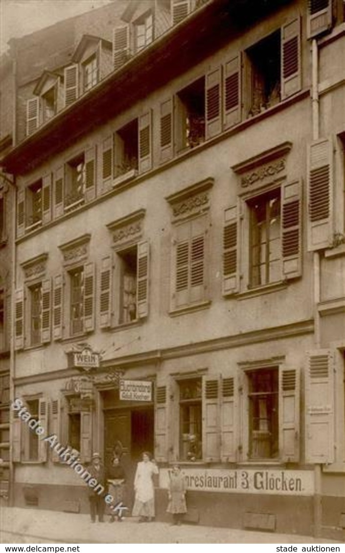 Wein Mannheim (6800) Weinrestaurant 3 Glocken Foto AK 1914 I-II Vigne - Exhibitions