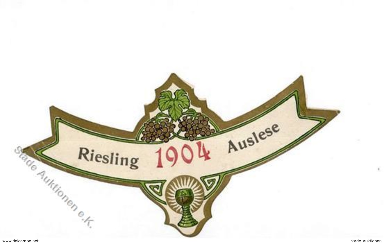 Wein Weinetikett Riesling 1904 KEINE AK I-II Vigne - Ausstellungen