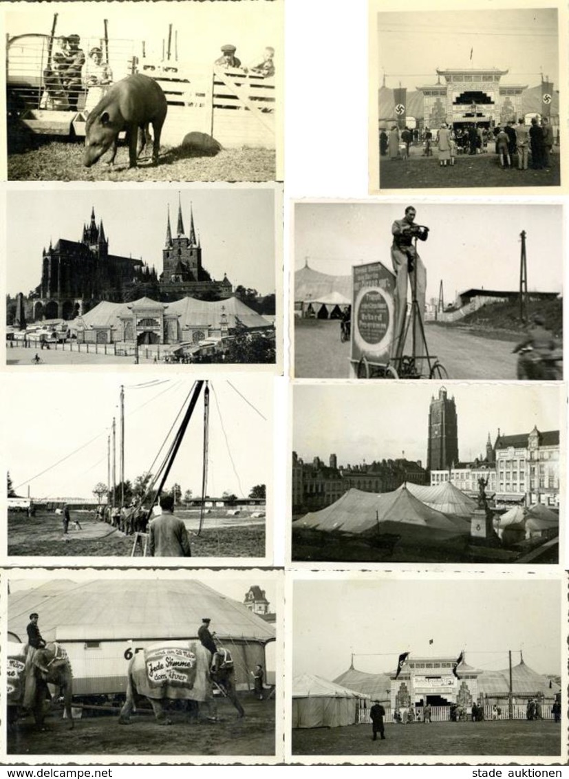 Zirkus Busch 30'er Jahre Tournee U. A. Breslau, Danzig WK II Lot Mit 10 Fotos Div. Formate I-II - Circus