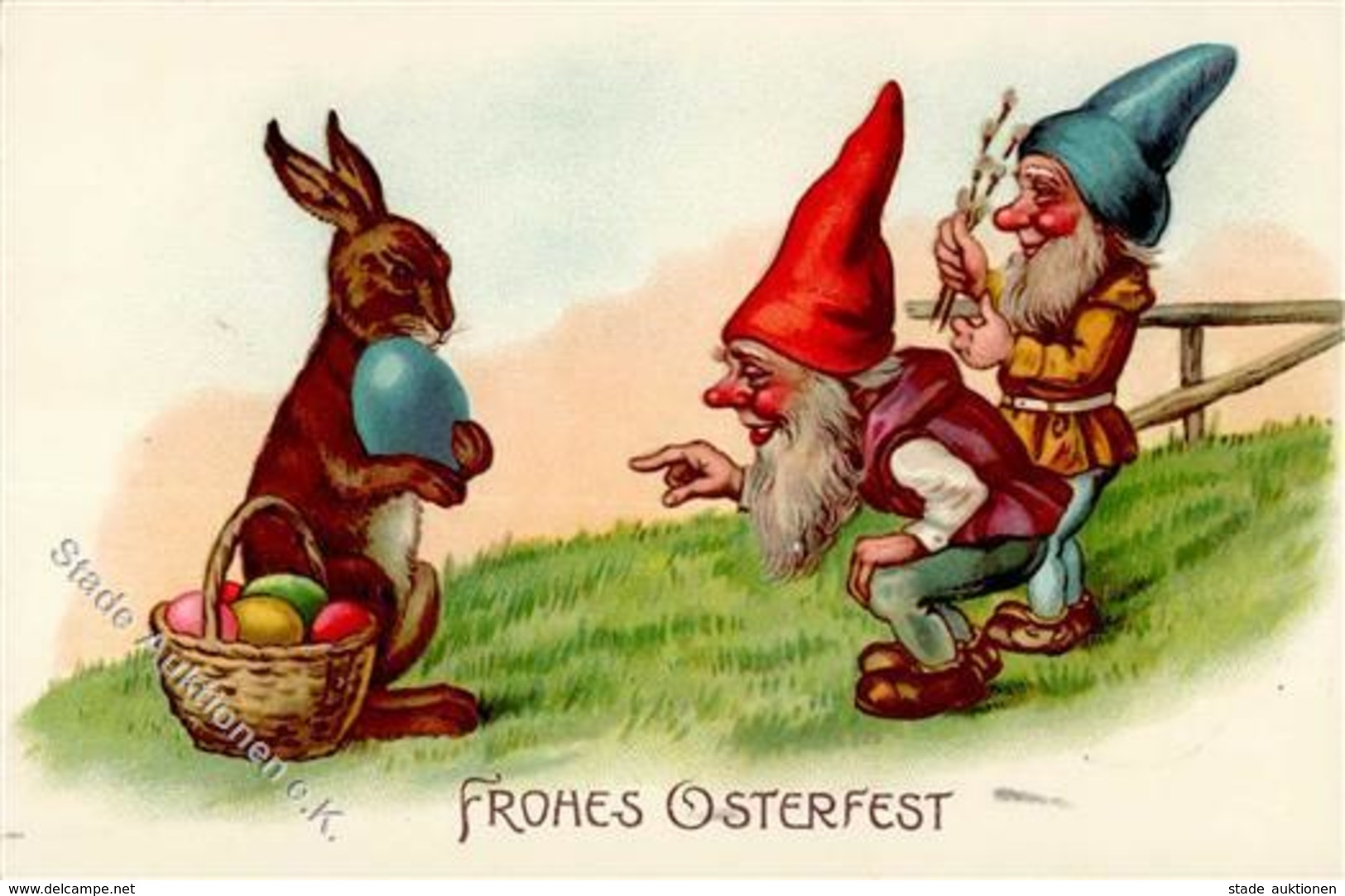 Zwerg Hase Personifiziert Ostern  I-II Paques Lutin - Fairy Tales, Popular Stories & Legends