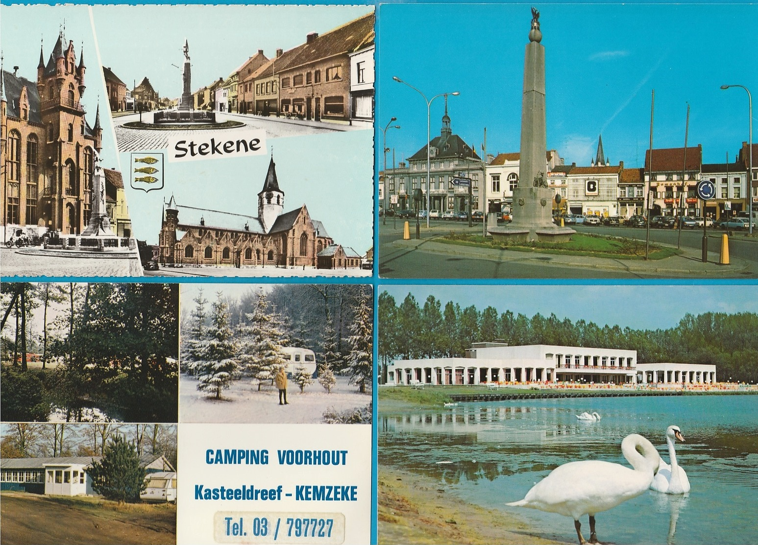 BELGIË Provincie Oost-Vlaanderen Lot van 60 postkaarten, 60 cartes postales