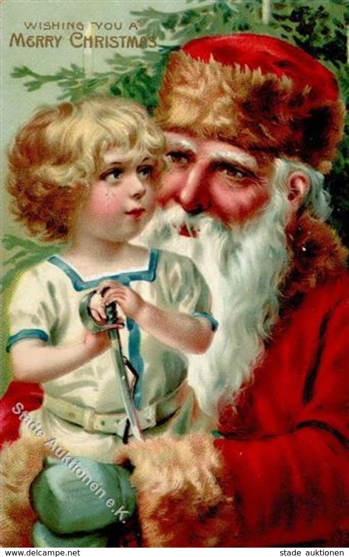 Weihnachtsmann Kind  Prägedruck 1907 I-II Pere Noel - Santa Claus