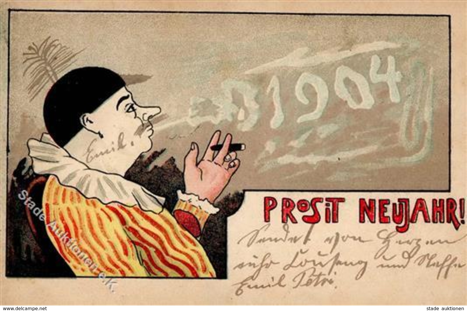 Neujahr Pierrot 1903 I-II Bonne Annee - New Year
