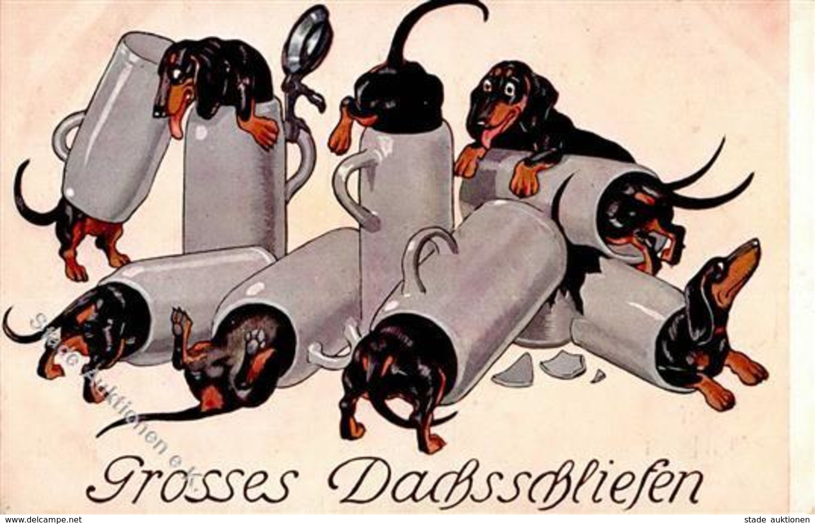 Dackel Bier  Künstlerkarte 1912 I-II Bière - Hunde