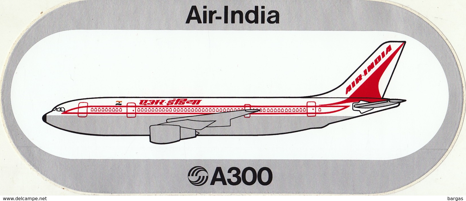 4 Autocollant Airbus A300 Air India VASP - Zonder Classificatie