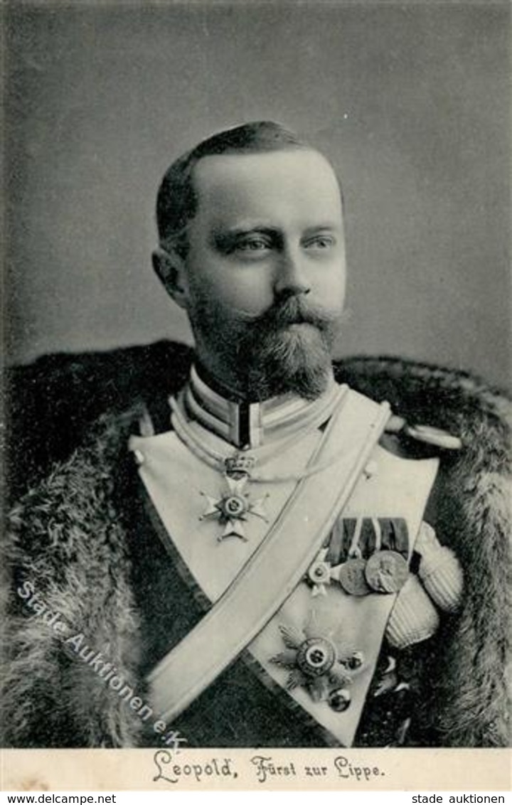 Adel Adel Lippe-Detmold Fürst Leopold 1906 I-II - Koninklijke Families