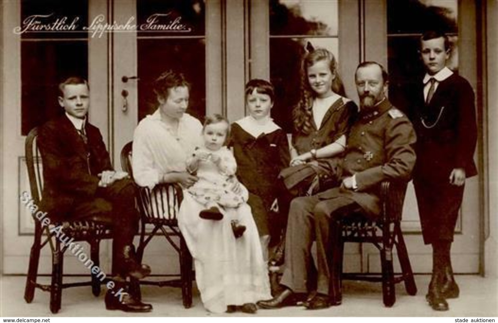 Adel Adel Lippe-Detmold Fürstliche Famile Foto AK I-II - Royal Families