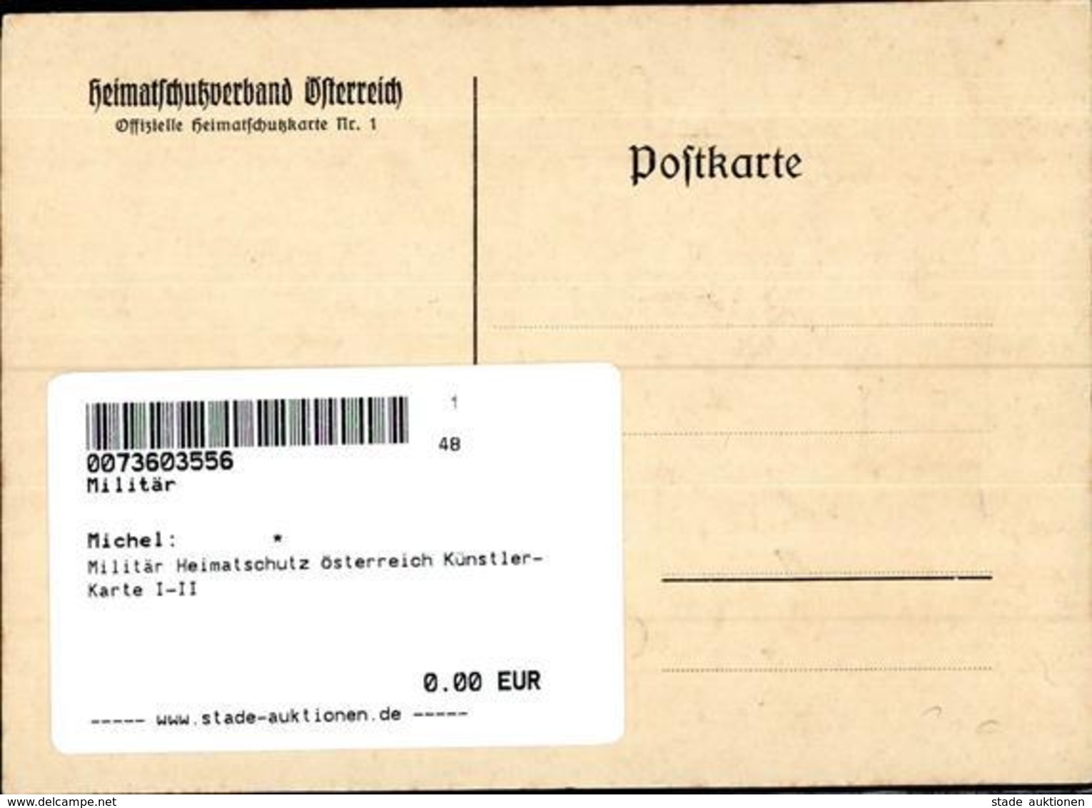 Militär Heimatschutz Österreich Künstler-Karte I-II - Other & Unclassified