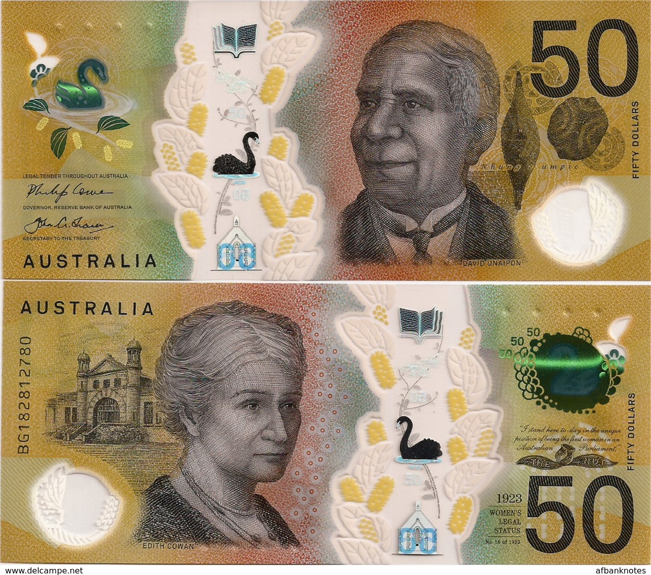 AUSTRALIA       50 Dollars       P-New       (20)18       UNC - 2005-... (polymère)