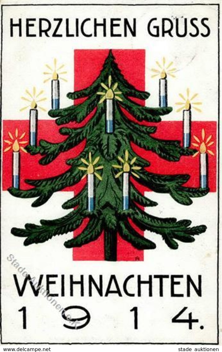 Weihnacht Im Feld WK I Rotes Kreuz 1914 I-II - War 1914-18