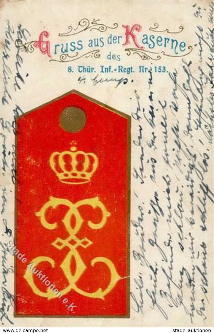 Regiment Altenburg (O7400) Nr. 153 8. Thüring. Inf. Regt. Kaserne  II (fleckig, Stauchung) - Regiments