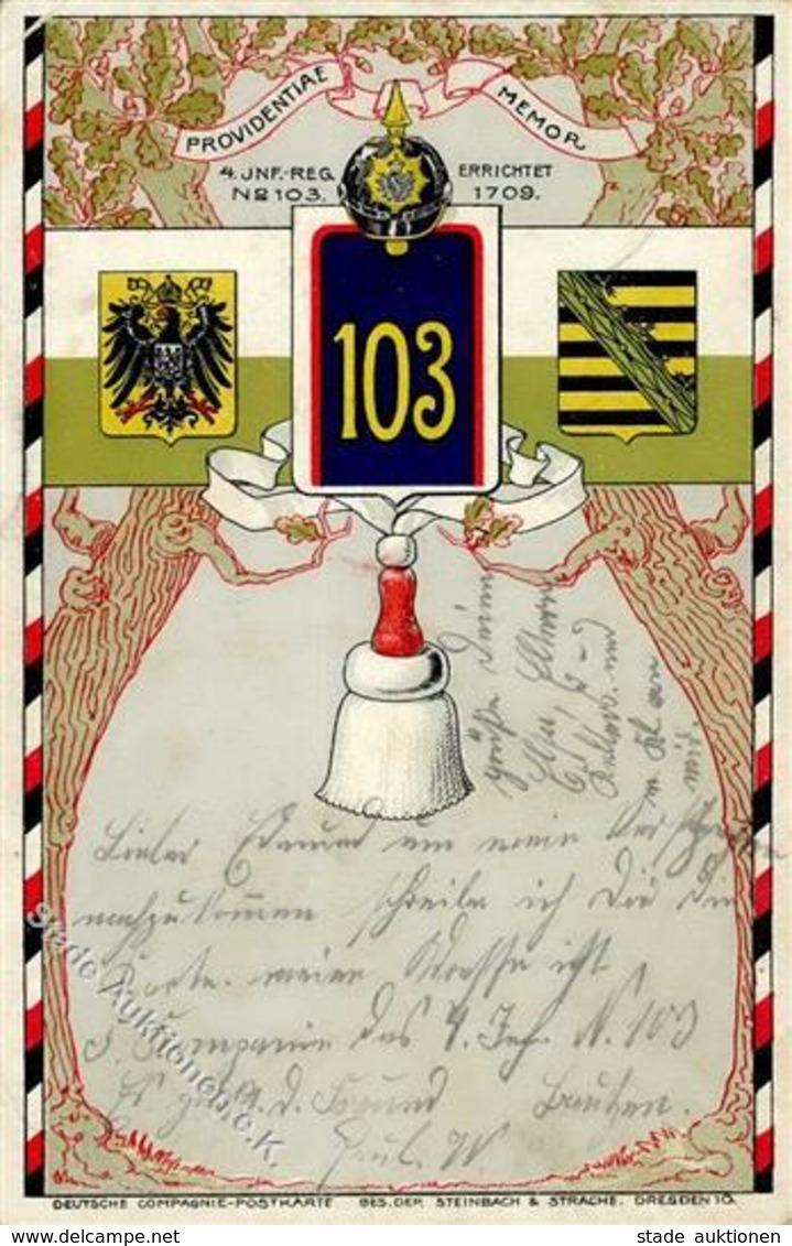 Regiment Bautzen (O8600) Nr. 103 Inf. Regt. I-II - Regimente