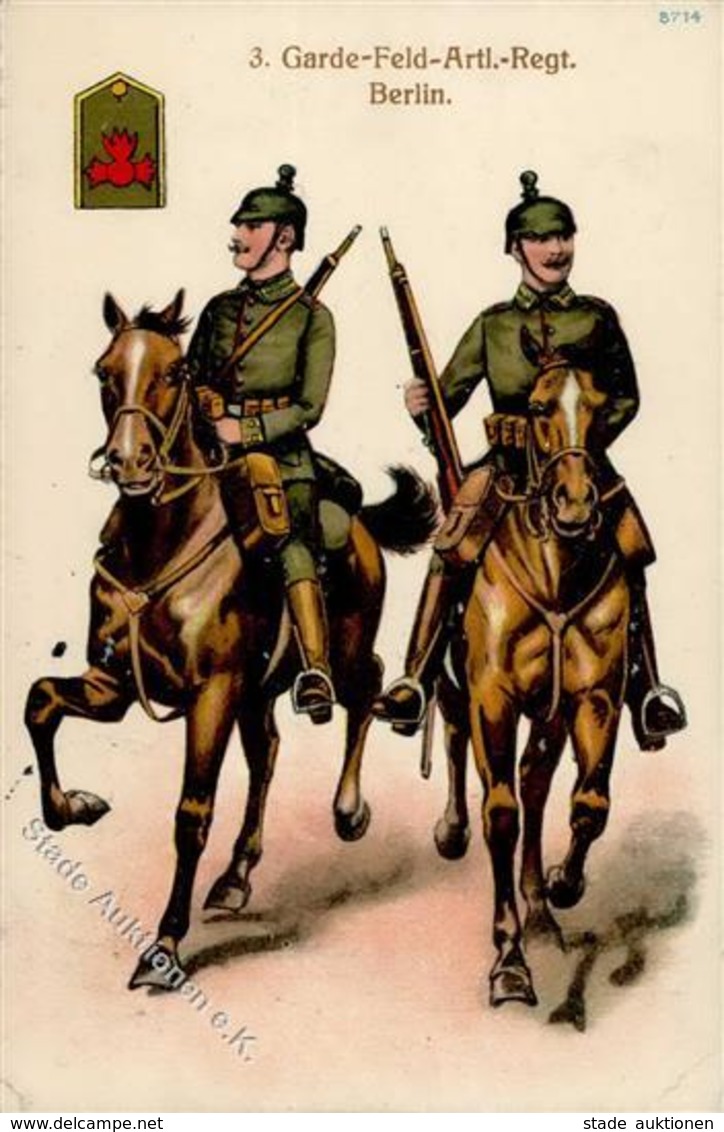 Regiment Berlin (1000) N. 3 Garde Feld Artl. Regt. 1916 I-II - Regimente