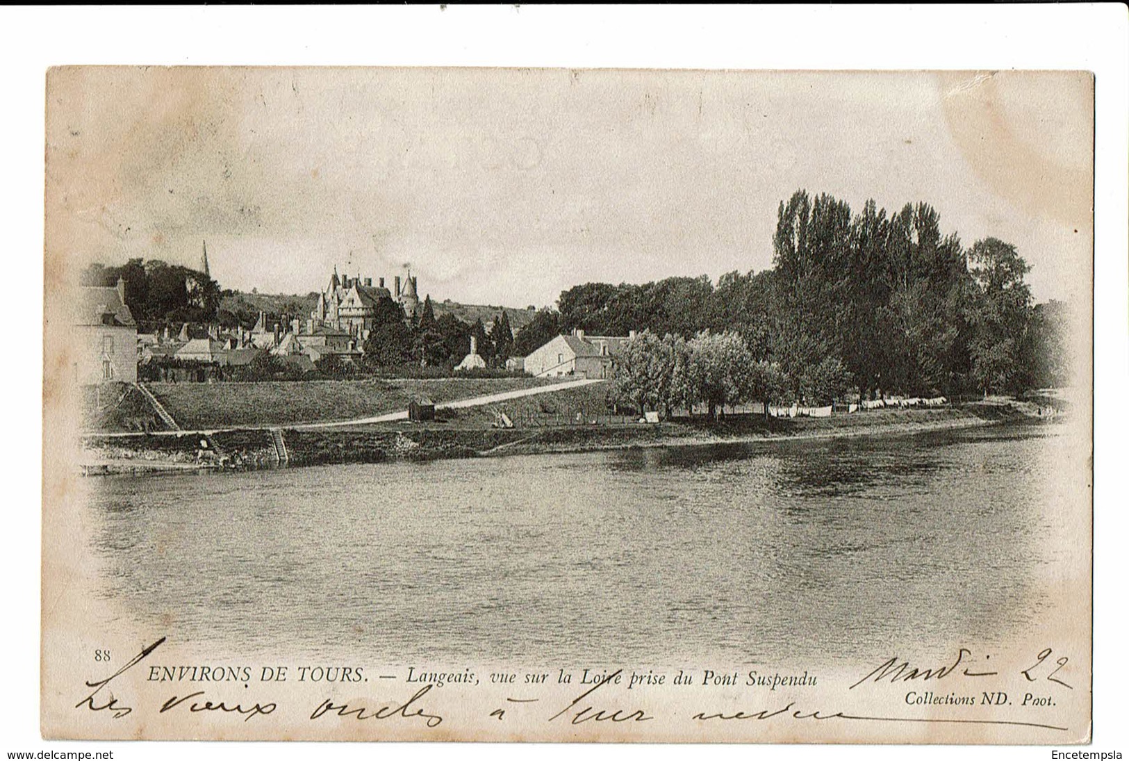 CPA - Cartes Postales-France - Tours - Langeais Vue Sur La Loire-1903- S4269 - Tours