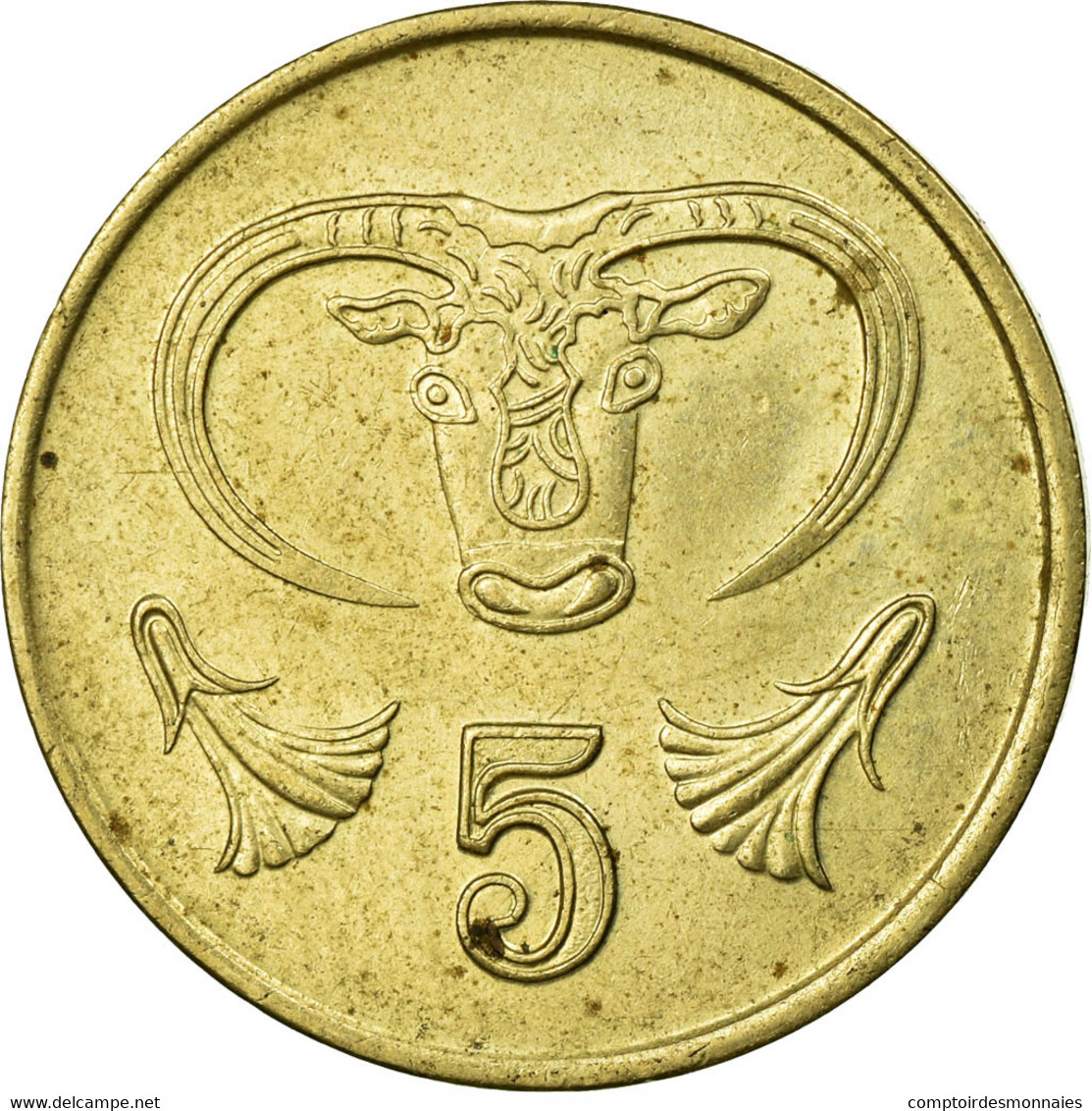 Monnaie, Chypre, 5 Cents, 1988, TTB, Nickel-brass, KM:55.2 - Chypre