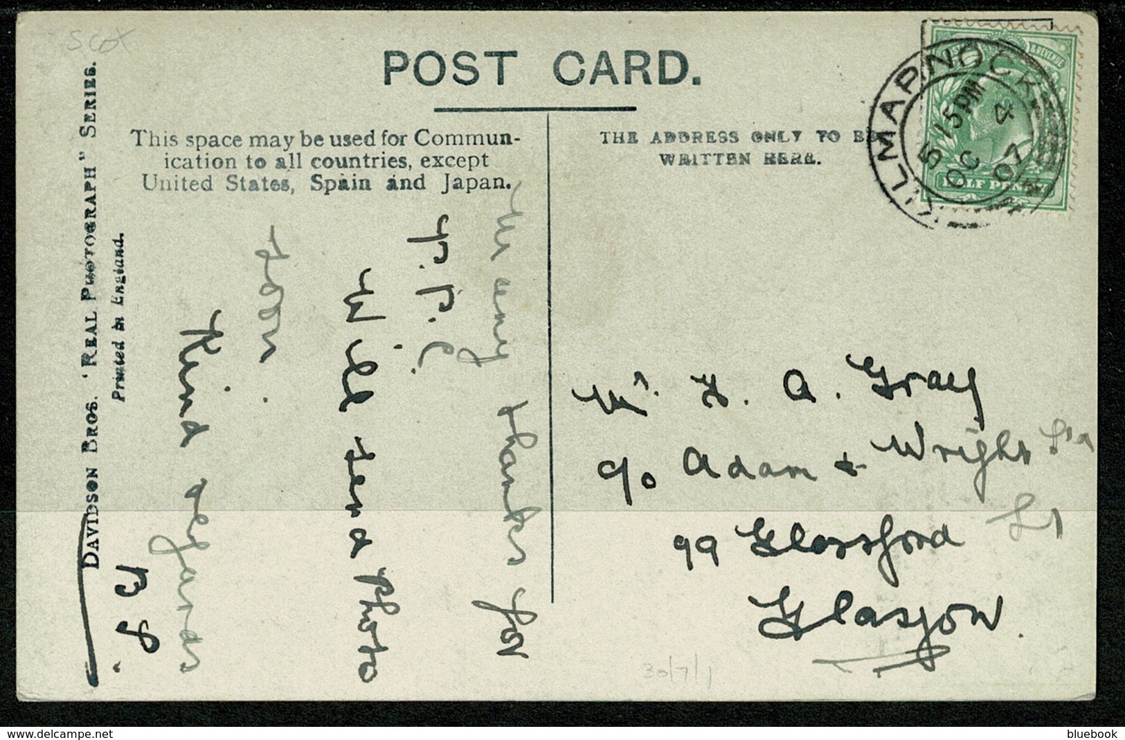 Ref 1249 - 1907 Real Photo Postcard - Women & Parasols In Howard Park Kilmarnock Scotland - Ayrshire