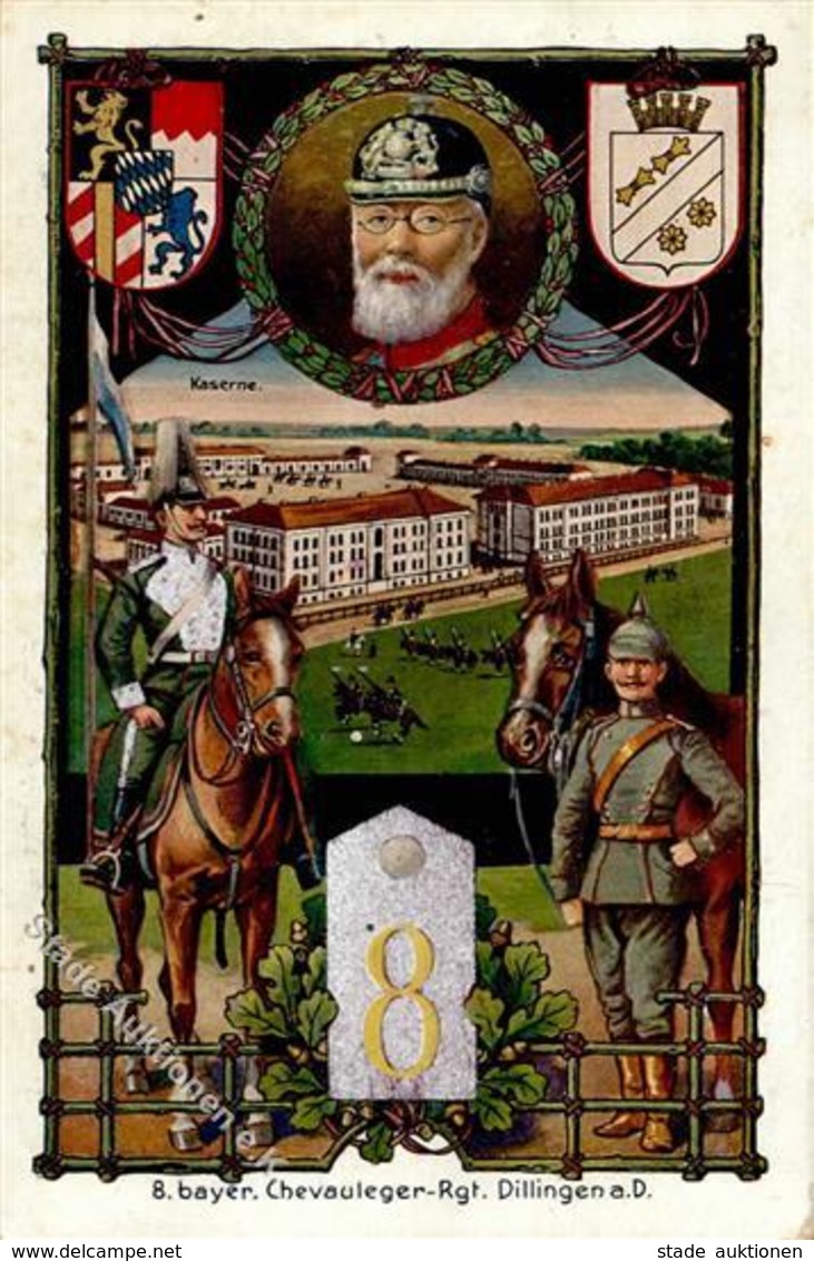 Regiment Dillingen (8880) Nr. 8 Bayer. Chevauleger Regt.     I-II (fleckig) - Regiments