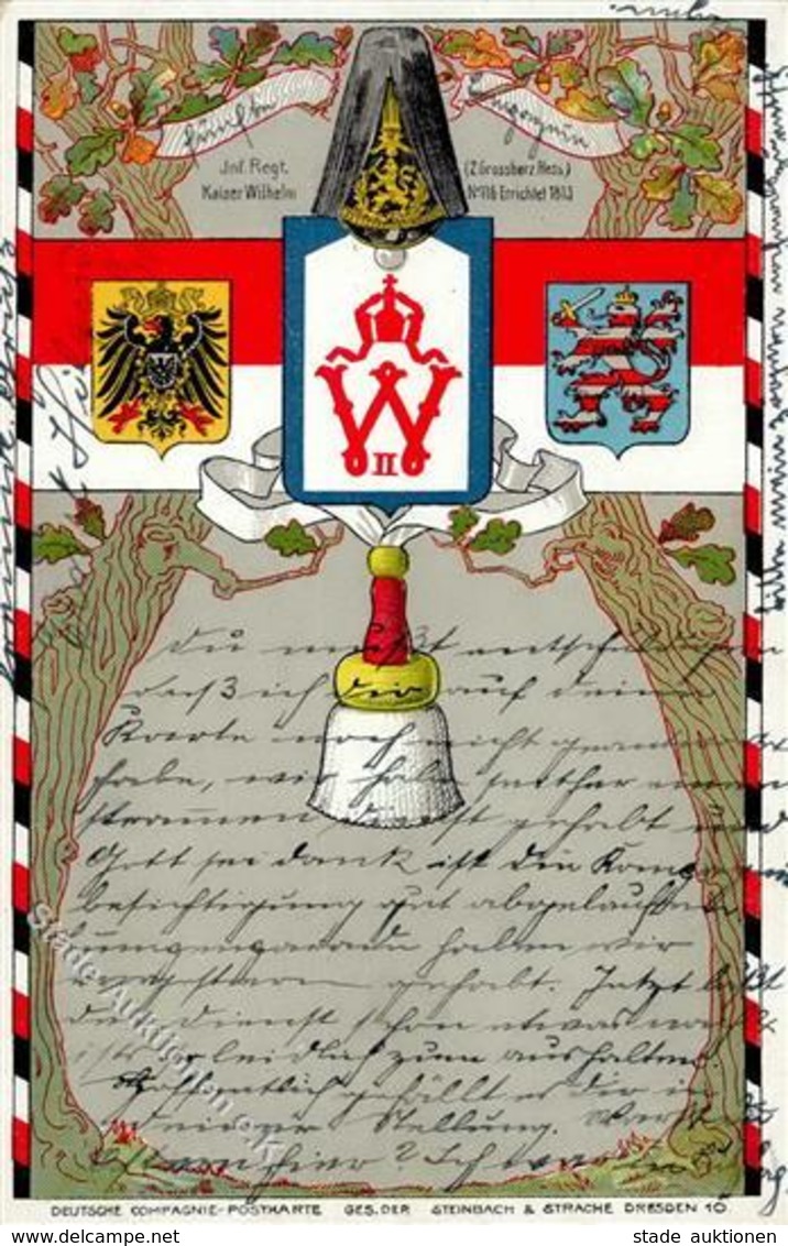 Regiment Gießen (6300) Nr. 116 Inf. Regt. Kaiser Wilhelm 2. Grossherz. Hess. I-II - Regiments